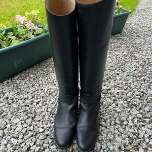 Womens , leather, dress riding boots. Good sole, just needs to be”broken in”